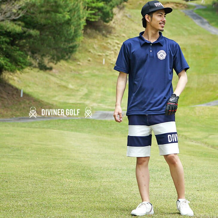 DIVINER GOLF（ディバイナーゴルフ）『ボーダー柄ハーフパンツ』