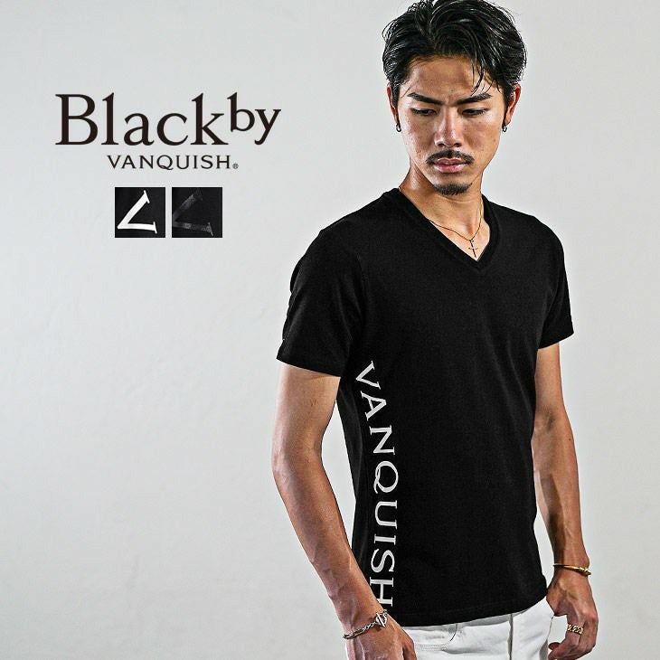 jump one ブラック Vネック Tシャツ フライス Vネック Tシャツ FN-TLV-001 | THE FLAT HEAD