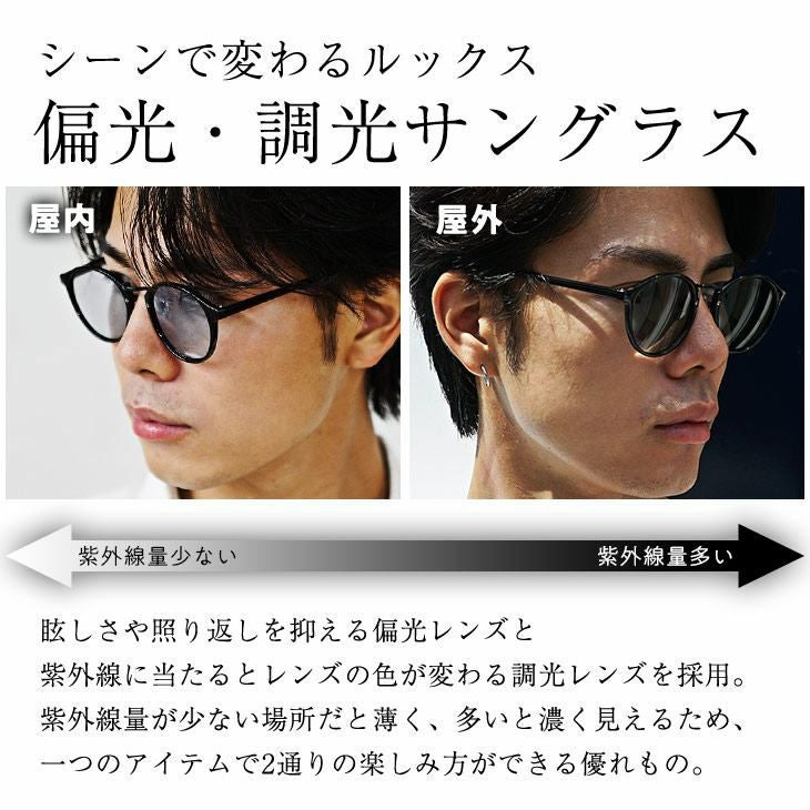 ボストン型偏光/調光サングラス SOMEDIFF グッズ ｜【公式】joker