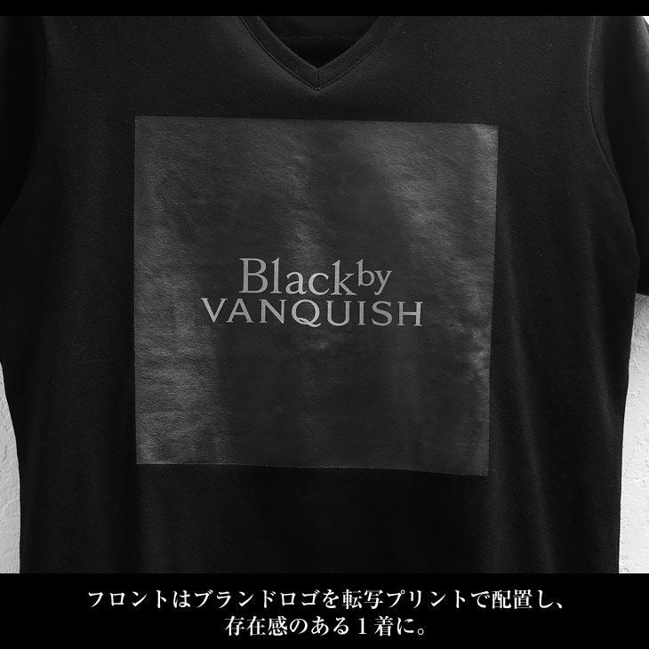 ロゴプリントVネックTシャツ Black by VANQUISH トップス｜【公式