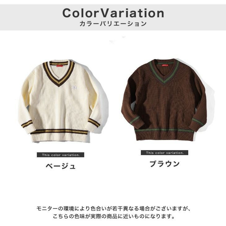 66000円　1PIU1UGUALE3 GOLF　総柄　Ⅴネック　ニット　AKM 1PIU1UGUALE3 GOLF 総柄 Ⅴネック ニット AKM 【公式通販】