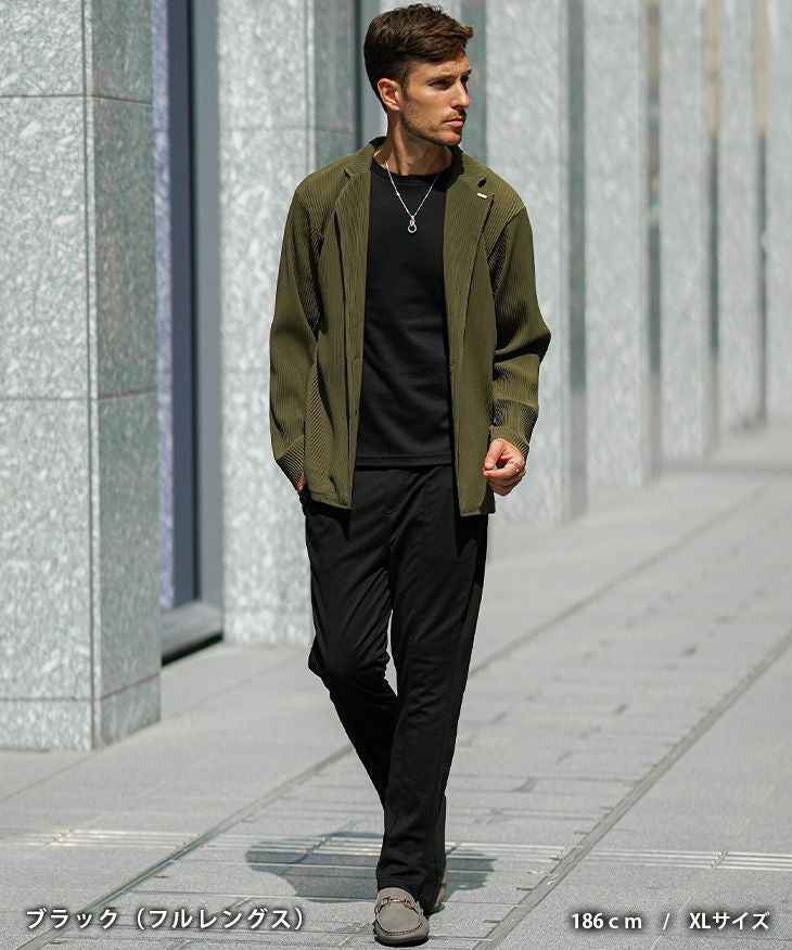 【monsieurdef】センタークリース テーパードパンツ XL JIGGYS SHOP（ジギーズショップ） スラックス センタークリース