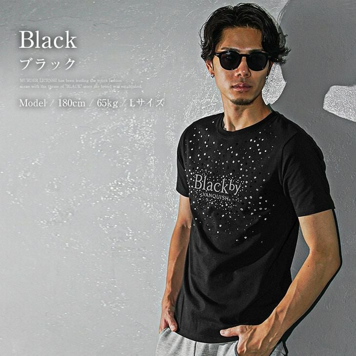 ラインストーンロゴTシャツ Black by VANQUISH ｜【公式】joker