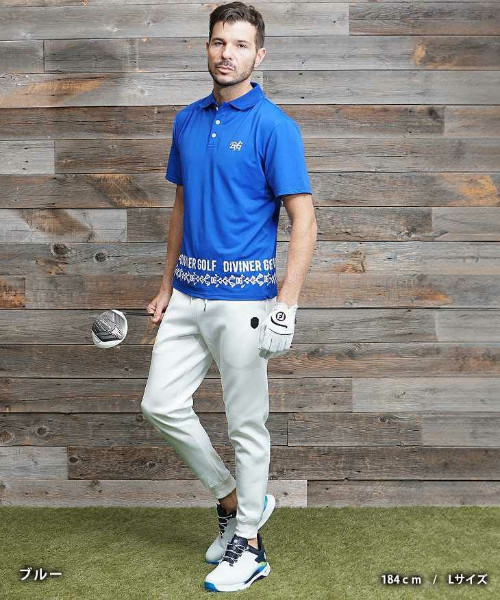 DIVINER GOLF（ディバイナーゴルフ）『裾ループロゴ半袖ポロシャツ
