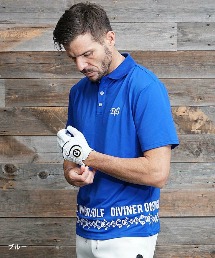 DIVINER GOLF（ディバイナーゴルフ）『裾ループロゴ半袖ポロシャツ