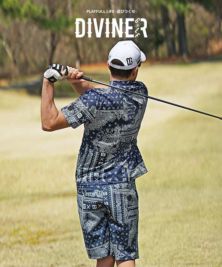 DIVINER GOLF】 ペイズリー柄半袖モックネックTシャツ｜【公式】joker