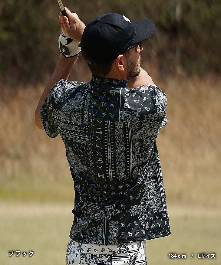 DIVINER GOLF】 ペイズリー柄半袖モックネックTシャツ｜【公式】joker