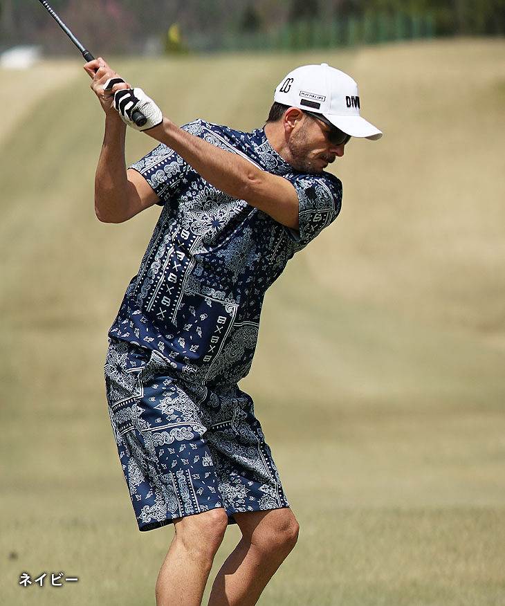 DIVINER GOLF】 ペイズリー柄半袖モックネックTシャツ｜【公式】joker