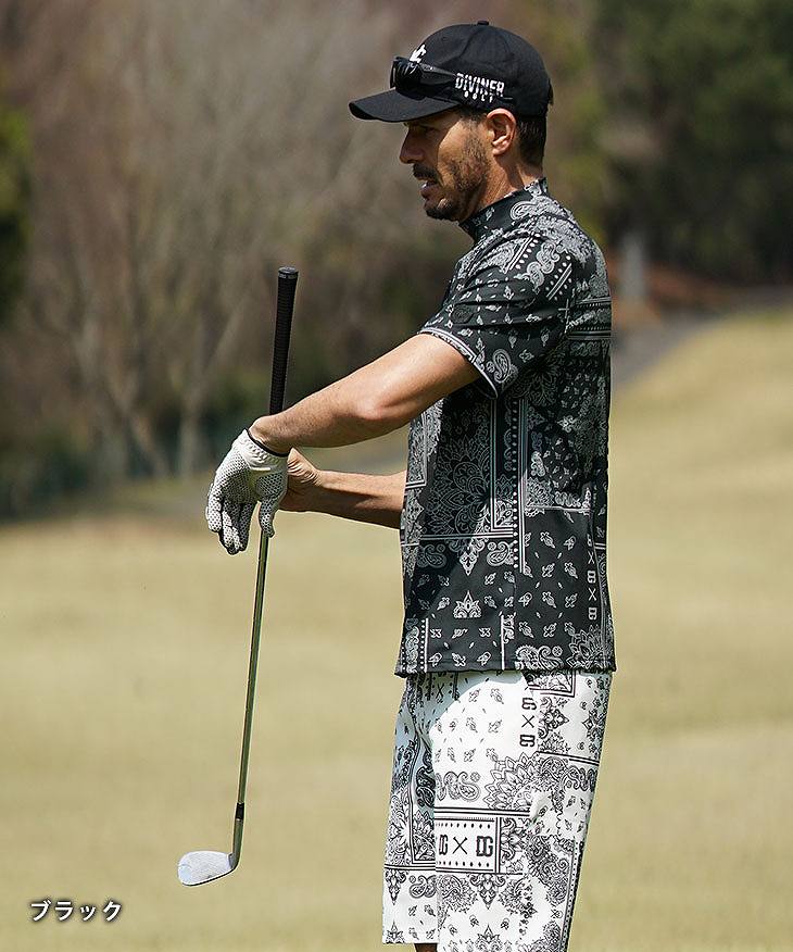 DIVINER GOLF】 ペイズリー柄半袖モックネックTシャツ｜【公式】joker