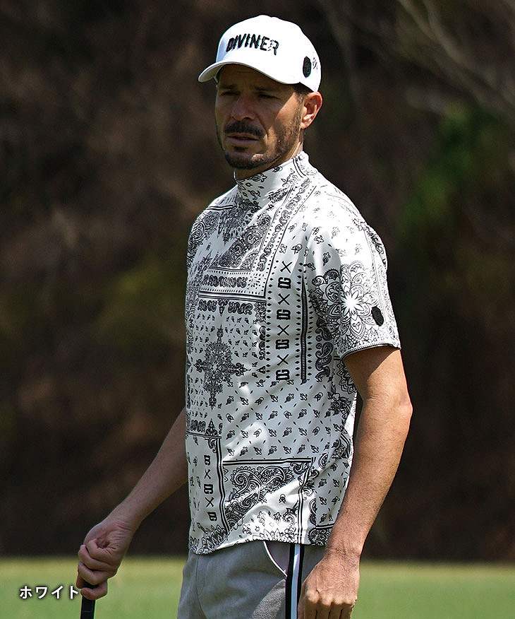 DIVINER GOLF】 ペイズリー柄半袖モックネックTシャツ｜【公式】joker