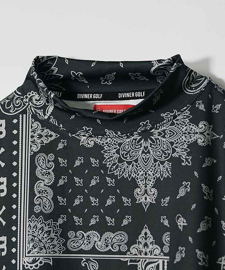 DIVINER GOLF】 ペイズリー柄半袖モックネックTシャツ｜【公式】joker