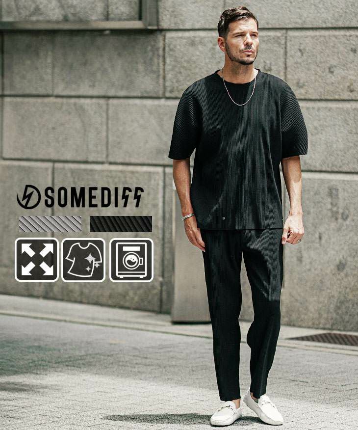 SOMEDIFF（サムディフ）『プリーツTシャツセットアップ』｜【公式