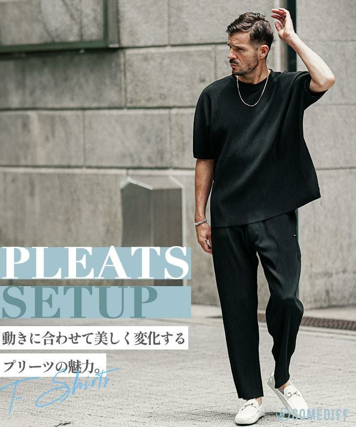 SOMEDIFF（サムディフ）『プリーツTシャツセットアップ』｜【公式