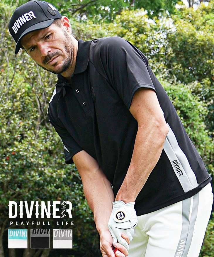 DIVINER GOLF（ディバイナーゴルフ）『総柄ロゴメッシュポロ』｜【公式