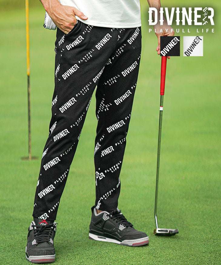 DIVINER GOLF（ディバイナーゴルフ）『ロゴ総柄ストレッチパンツ