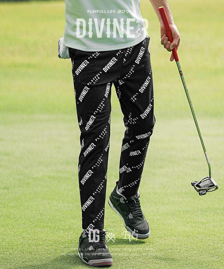 DIVINER GOLF（ディバイナーゴルフ）『ロゴ総柄ストレッチパンツ