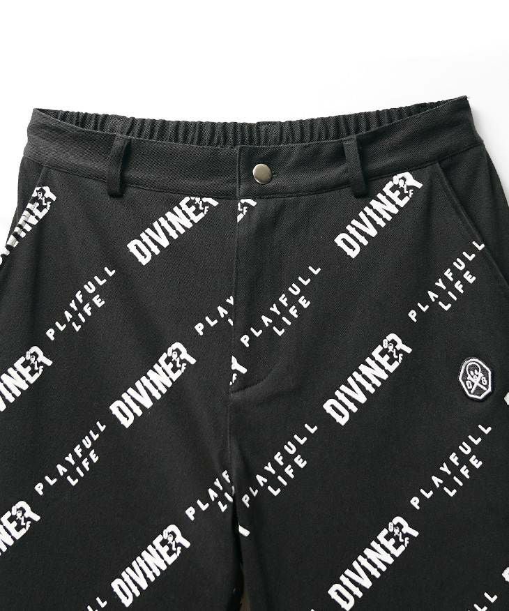 DIVINER GOLF（ディバイナーゴルフ）『ロゴ総柄ストレッチパンツ