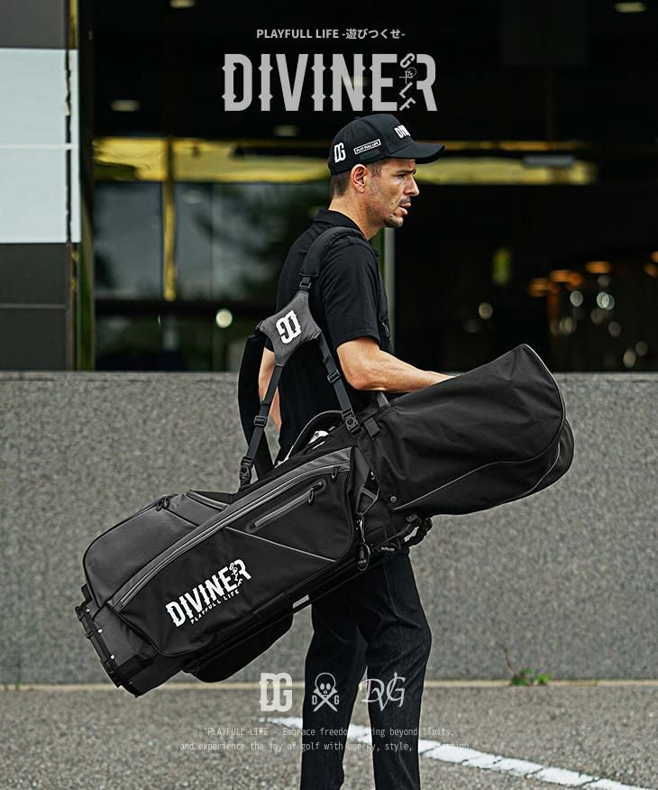 キャディバッグ ブラック　ジョーカー　joker DIVINER GOLF（ディバイナーゴルフ）『モノトーンキャディーバッグ