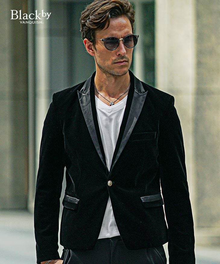 サンドロ　Veste Marine Blazer　テーラードジャケット　ベロア sandro Blazer - marine/bleu marine - ZALANDO