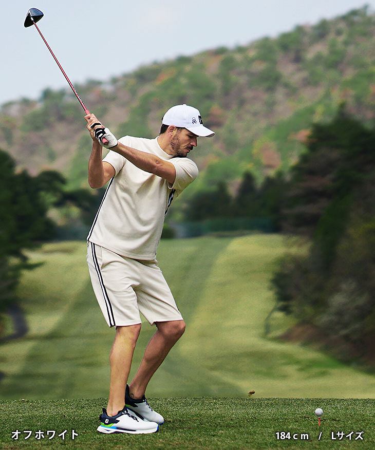新品⛳️S  ゴルフ セットアップ 半袖モックシャツ＆サイドプリーツ フェイクスウェード半袖モックネックセットアップ｜【公式】joker